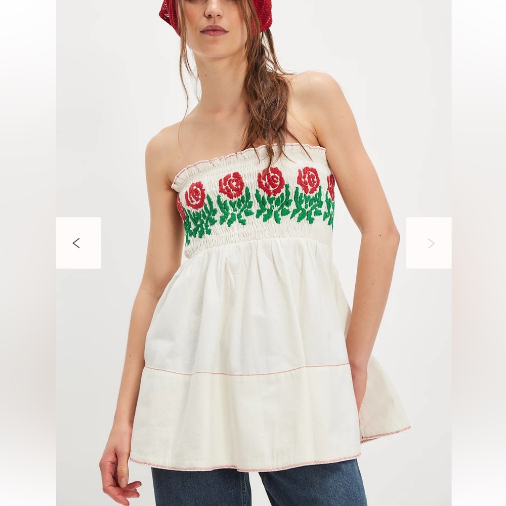 Free People Embroidered Top